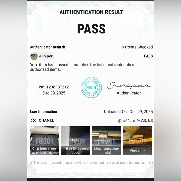 Authentic CHANEL Black Quilted Wallet with Gold Logo with box and COA. - Picture 17 of 17